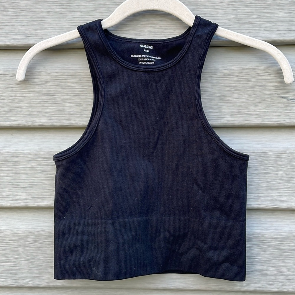 Glassons Black Racerback Tank Top